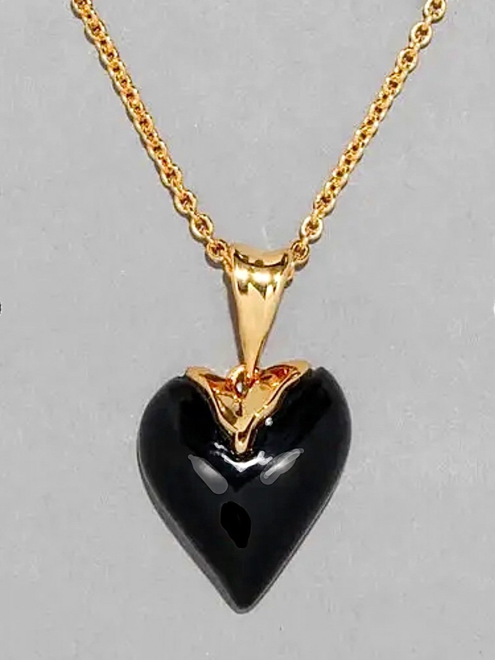 Alexis Bittar Lucite Heart Pendant Necklace - Onyx